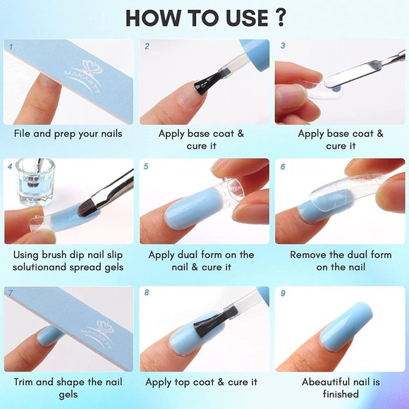 Makartt Poly Nail Extension Gel Kit - Blue - New - Does not Incl UV lamp - 695g - Picture 6 of 8